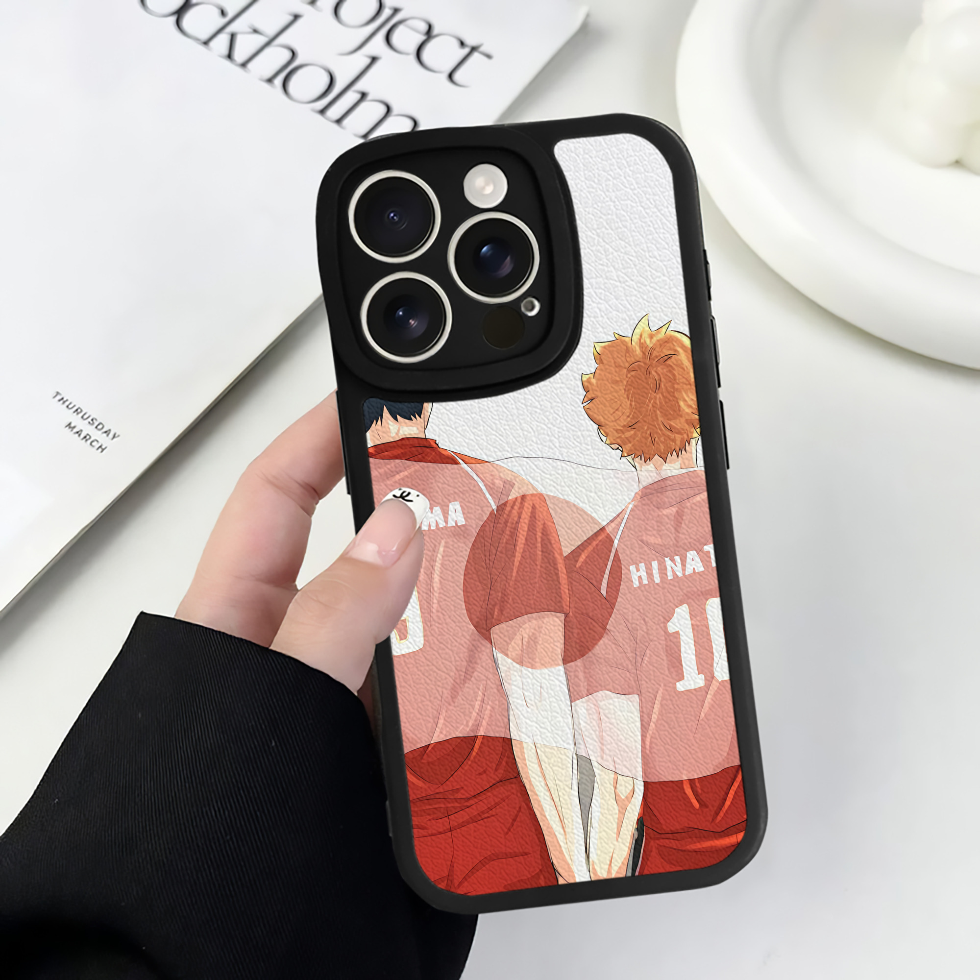 （画像用） ハイキュー!! Haikyu!! 【iPhone 16シリーズ対応】シリコンスマホケース（レザー調） 材質：シリコン